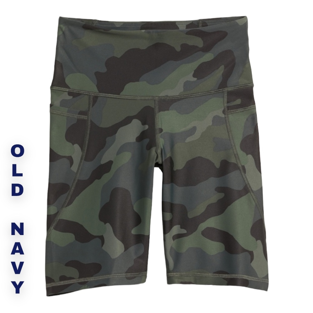 OLD NAVY High - waisted PowerSoft Side - Pocket Biker Shorts